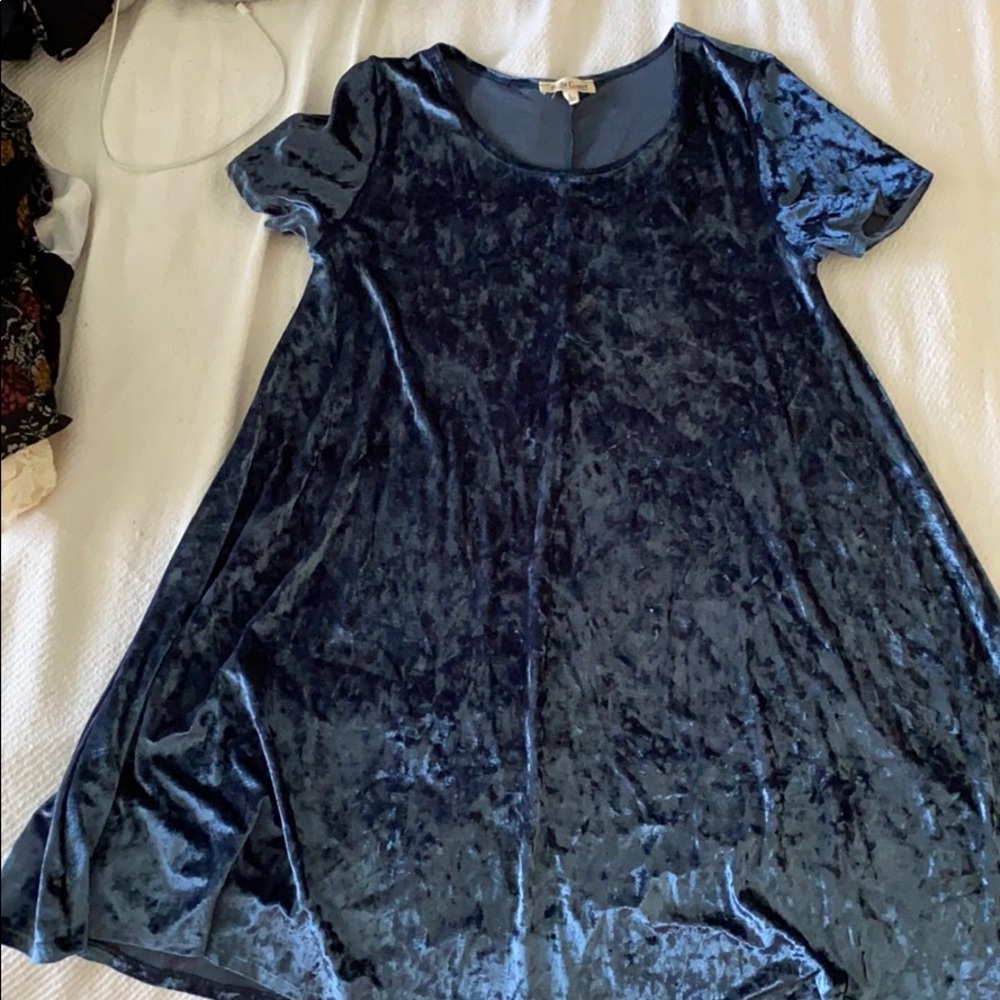 Crushed velvet dress